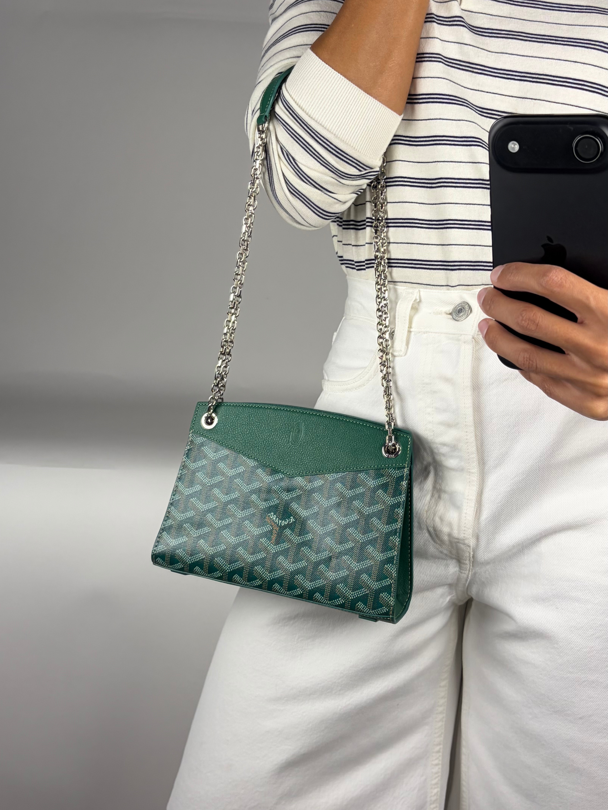 Goyard Mini Rouette Structure Bag in Green