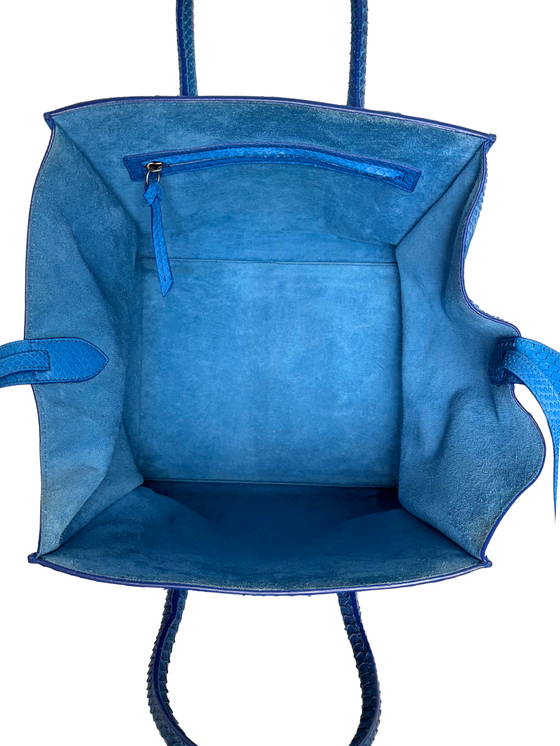 Céline Phantom Luggage Tote Blue Python