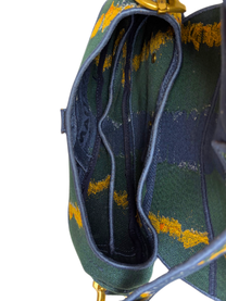 Christian Dior Medium Embroidered Canvas Saddle Bag