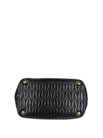 Miu Miu Black Matelassé Leather Tote