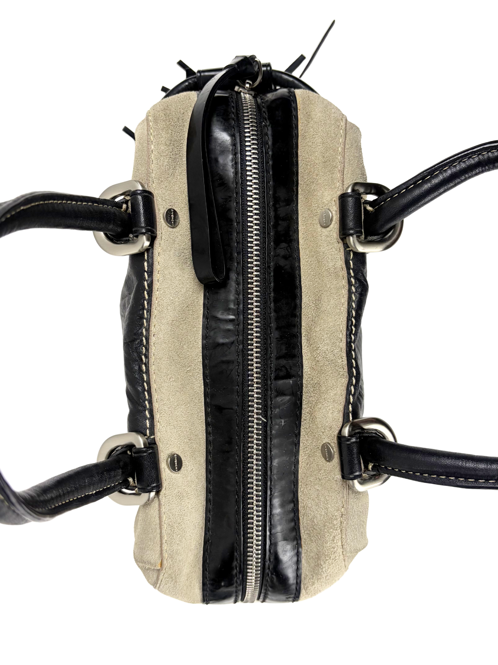 Vintage Givenchy Suede and Leather Small Boston Bag