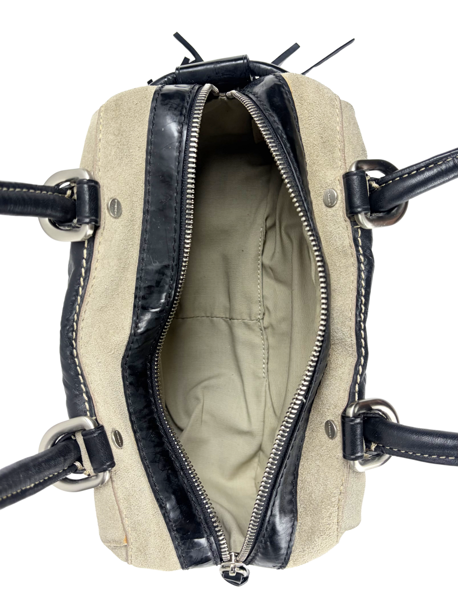 Vintage Givenchy Suede and Leather Small Boston Bag