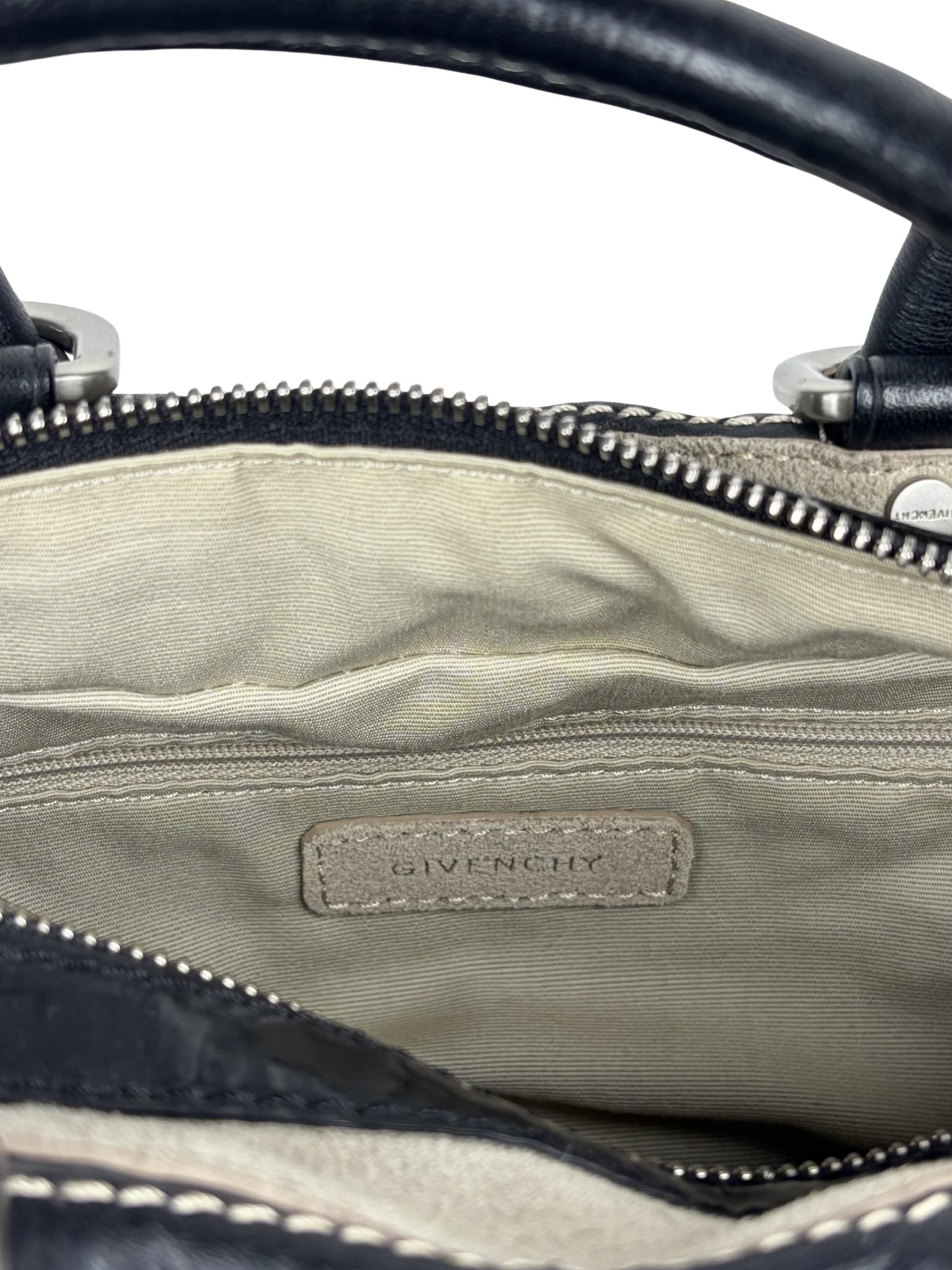 Vintage Givenchy Suede and Leather Small Boston Bag