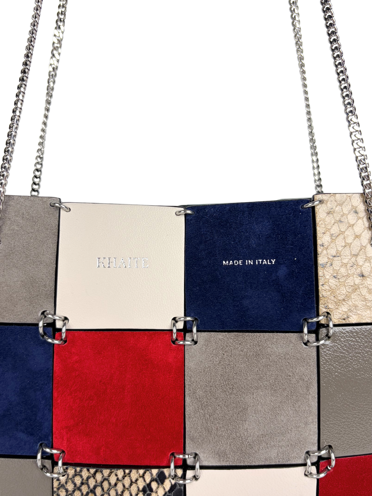 Khaite Mini Emma Shoulder Bag in Multicolored Patchwork