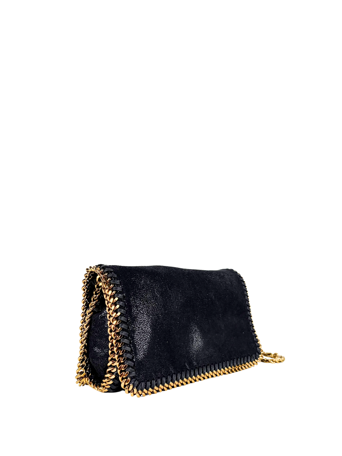 Stella McCartney Falabella Shaggy Deer Gold-Chain Crossbody Flap Bag