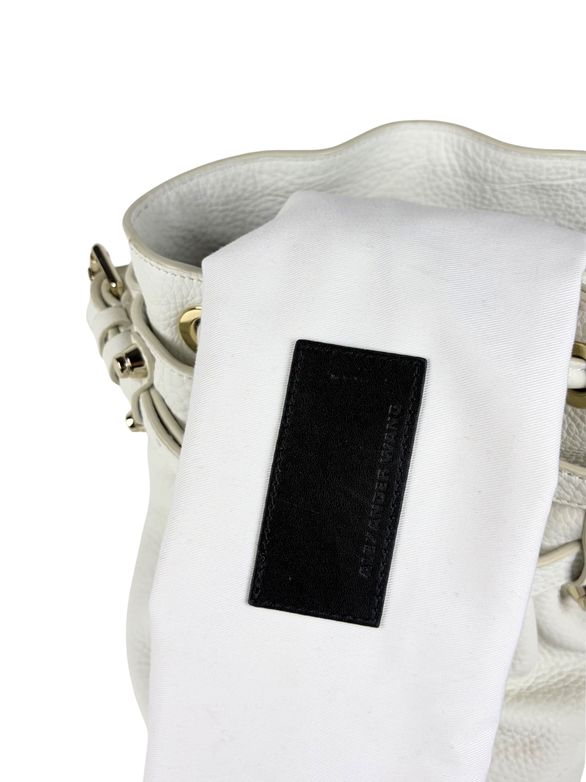Alexander Wang Studded Diego Bucket Bag in Off-White