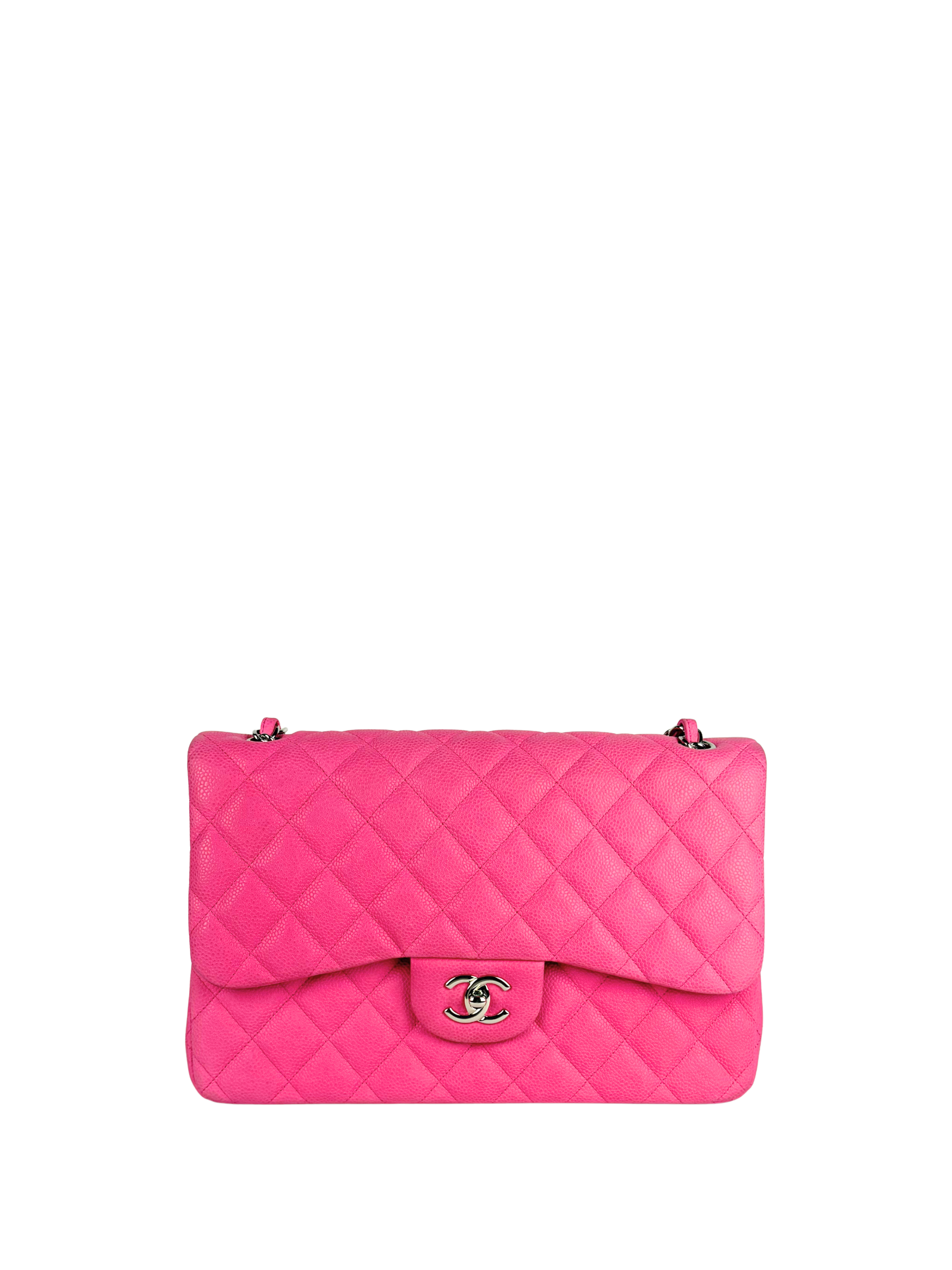 Chanel Jumbo Classic Double Flap Bag in Magenta Pink