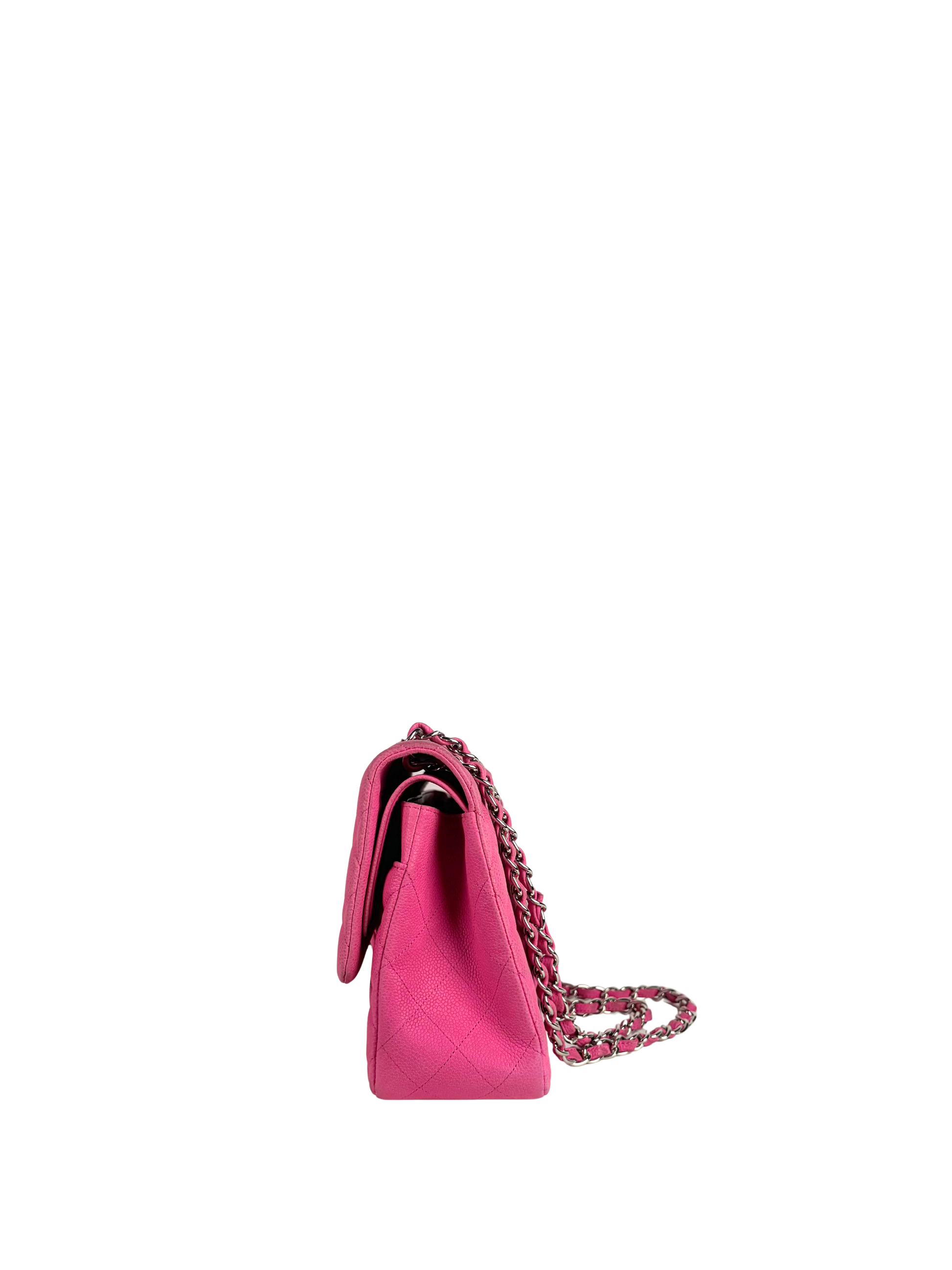 Chanel Jumbo Classic Double Flap Bag in Magenta Pink