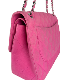 Chanel Jumbo Classic Double Flap Bag in Magenta Pink