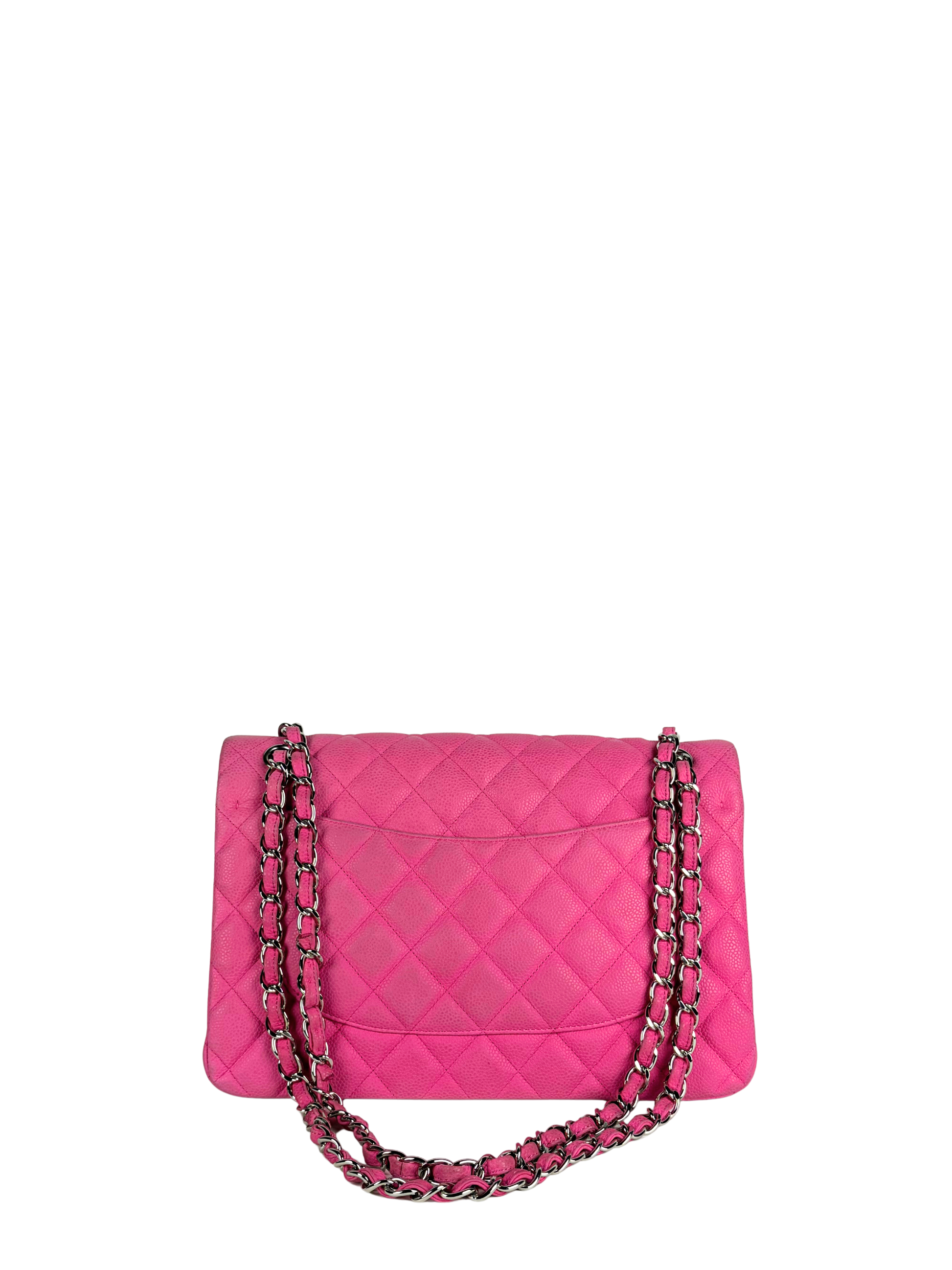 Chanel Jumbo Classic Double Flap Bag in Magenta Pink