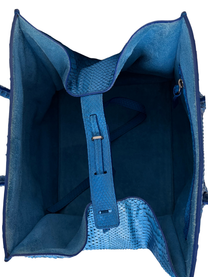 Céline Phantom Luggage Tote Blue Python