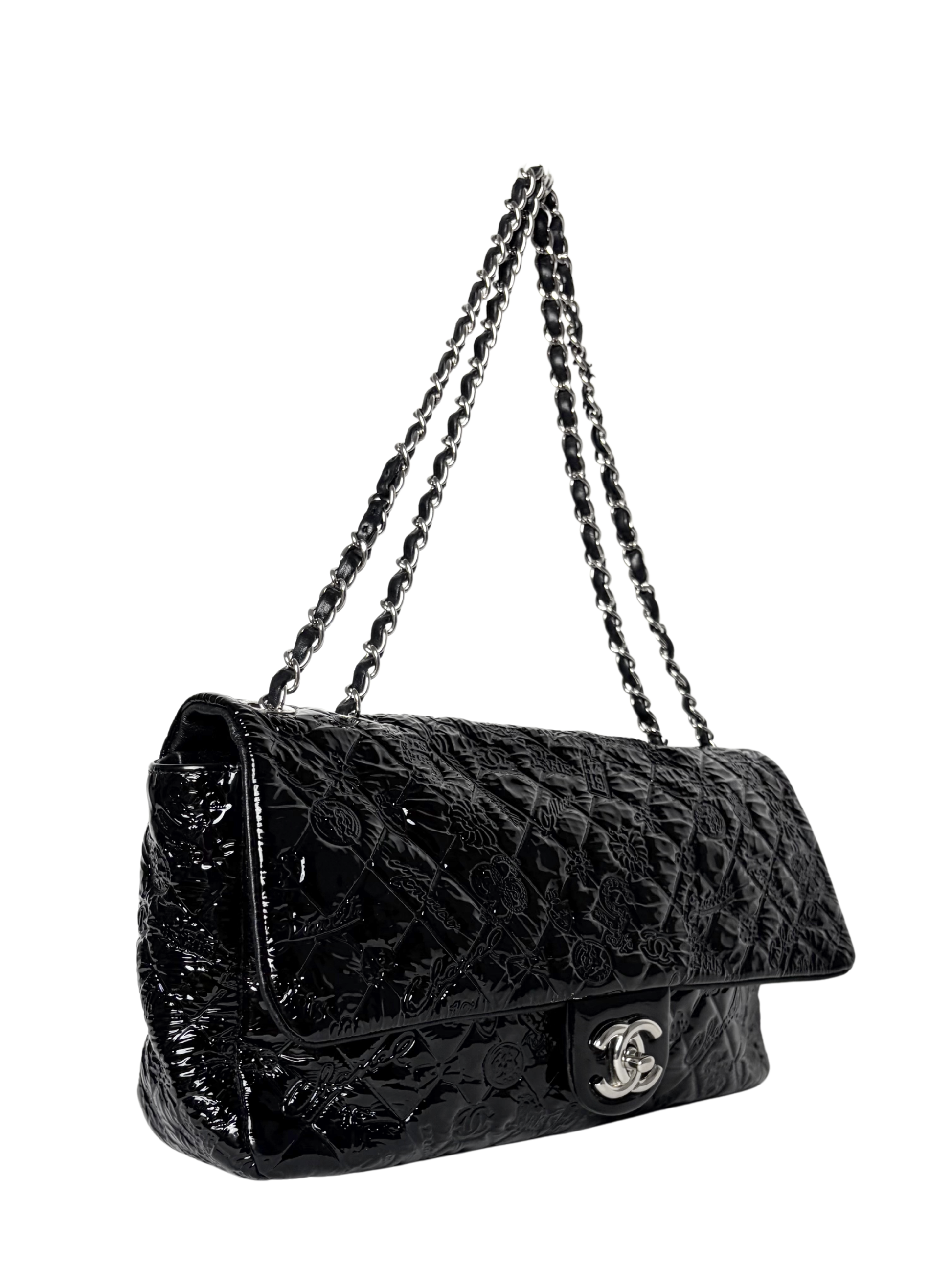 Chanel Lucky Symbols Patent Flap Bag