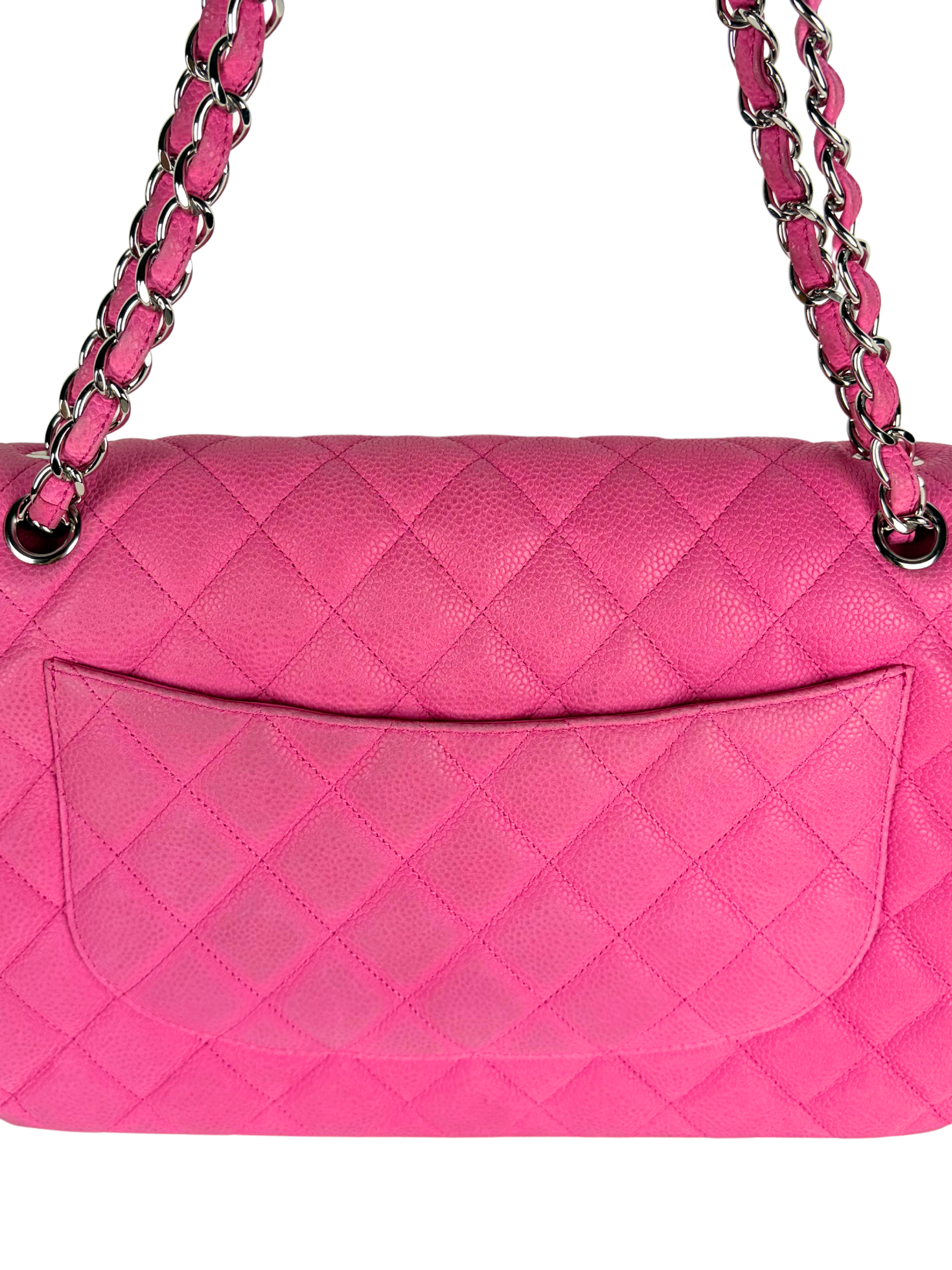 Chanel Jumbo Classic Double Flap Bag in Magenta Pink