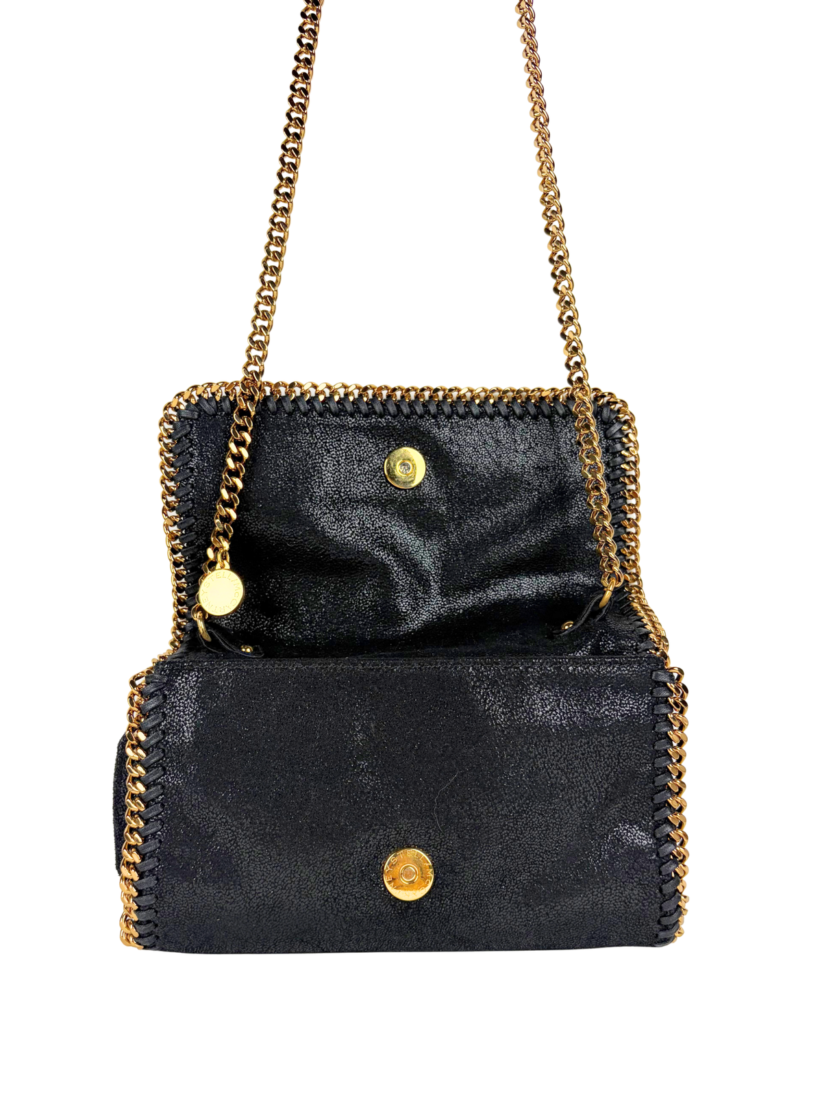Stella McCartney Falabella Shaggy Deer Gold-Chain Crossbody Flap Bag