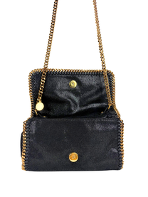 Stella McCartney Falabella Shaggy Deer Gold-Chain Crossbody Flap Bag