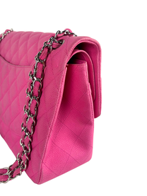 Chanel Jumbo Classic Double Flap Bag in Magenta Pink