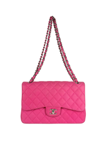 Chanel Jumbo Classic Double Flap Bag in Magenta Pink