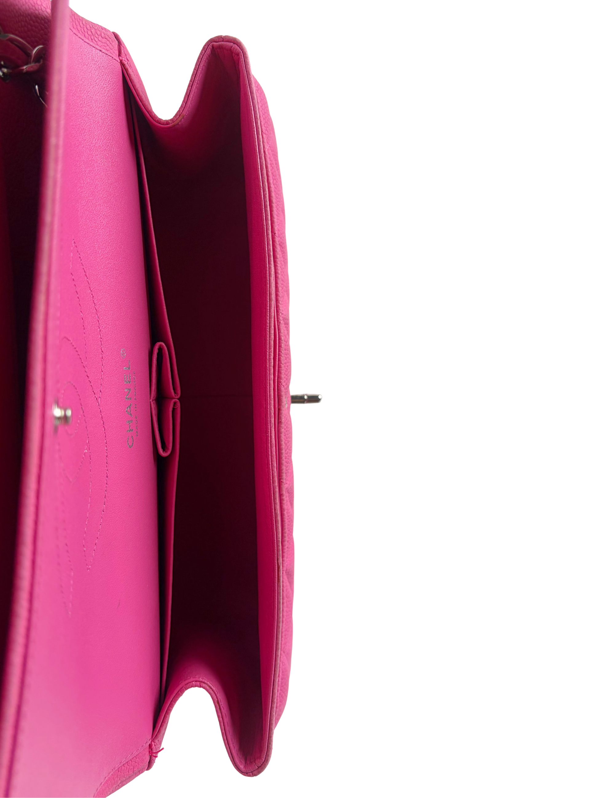 Chanel Jumbo Classic Double Flap Bag in Magenta Pink