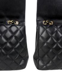 Chanel Jumbo Classic Flap Bag in Black Lambskin Leather