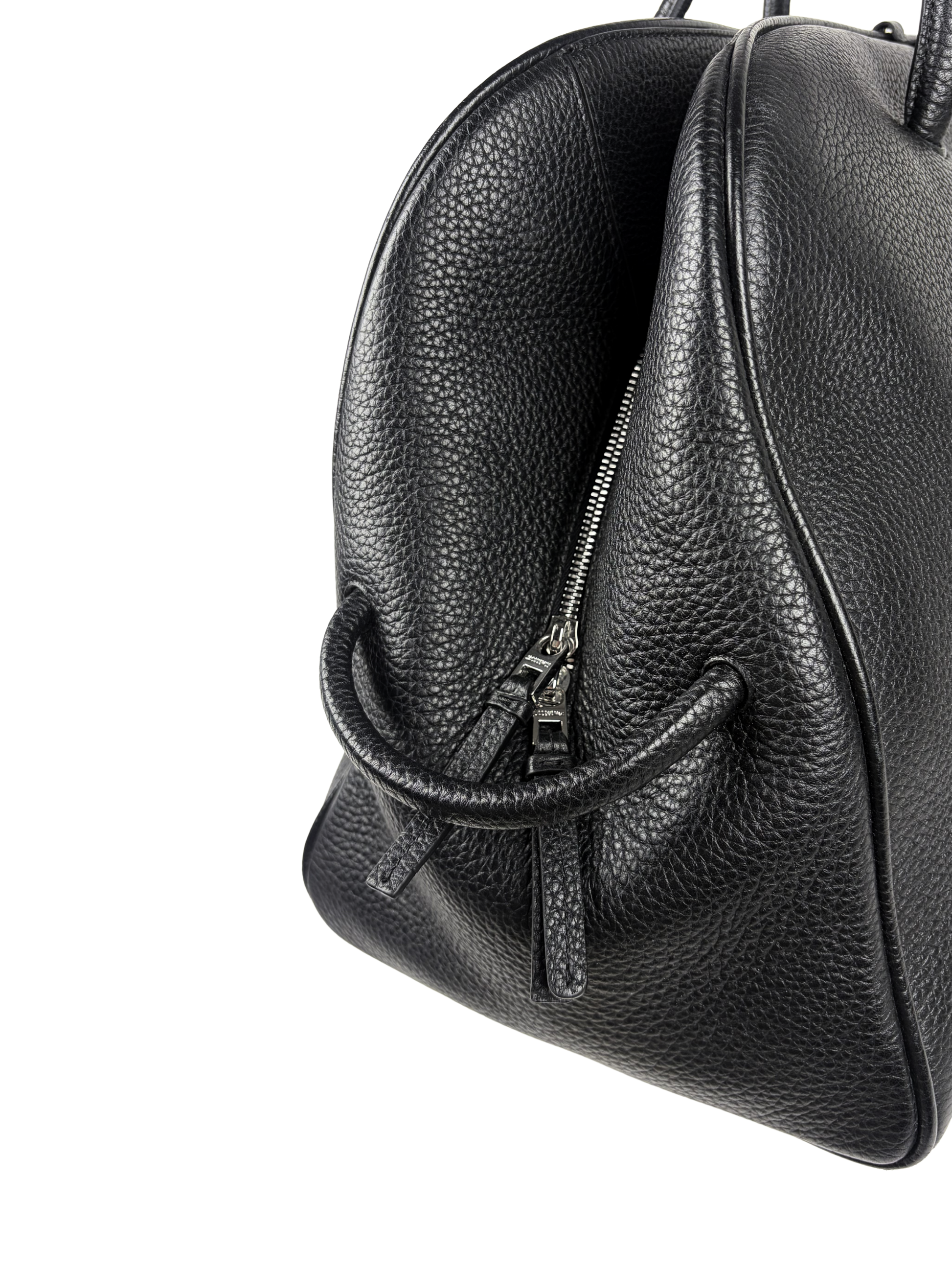 Jacquemus Le Grand Turismo Bag in Black Grained Leather