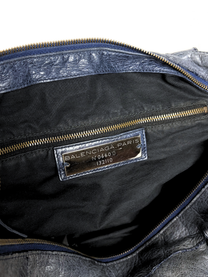 Balenciaga Classic Work Bag Grey/Navy Distressed Leather
