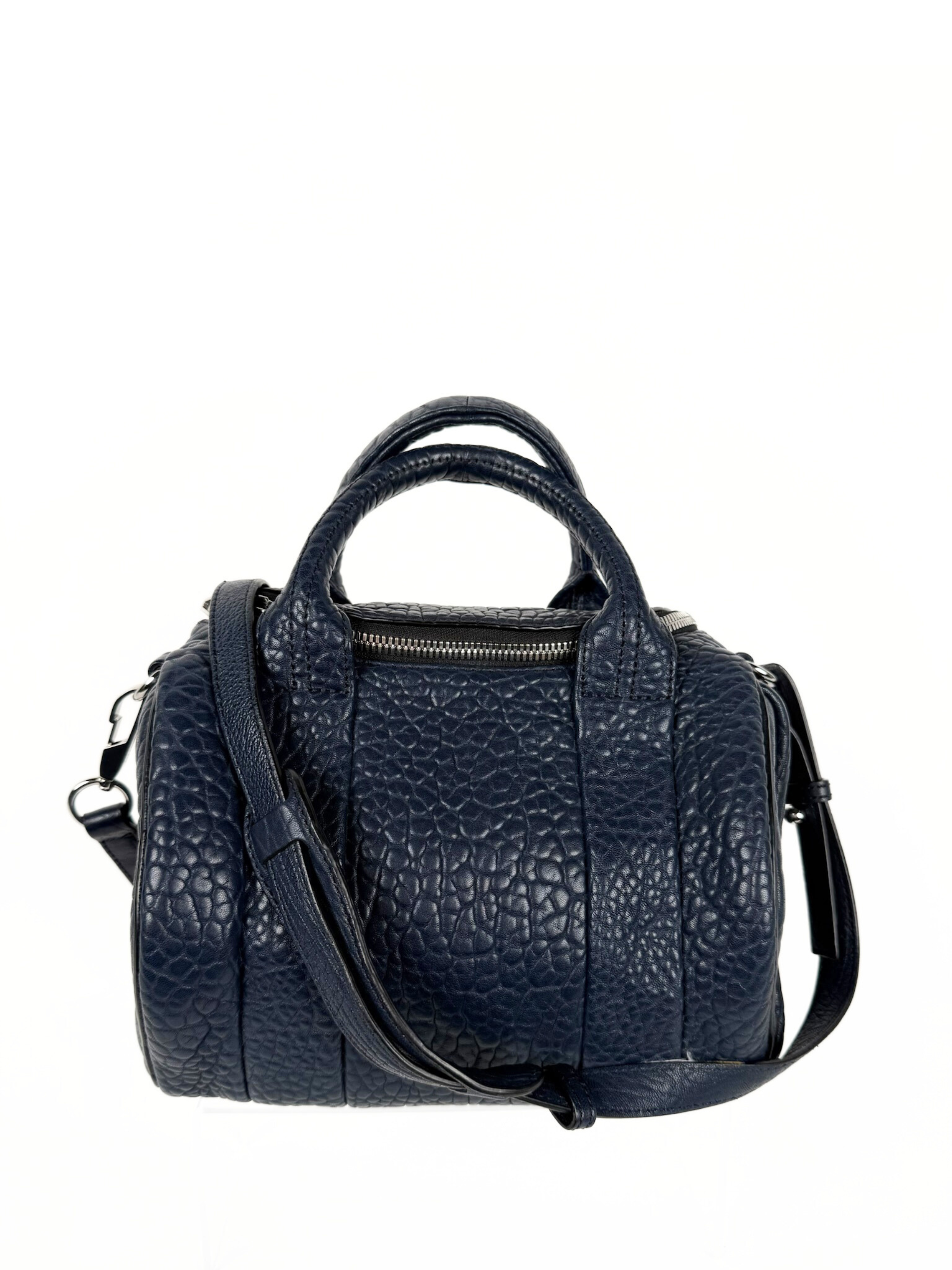 Alexander Wang Leather Rocco Studded Bag Navy