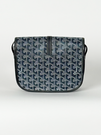 Goyard Belvedere PM Bag Grey Goyardine Canvas with Leather Trim