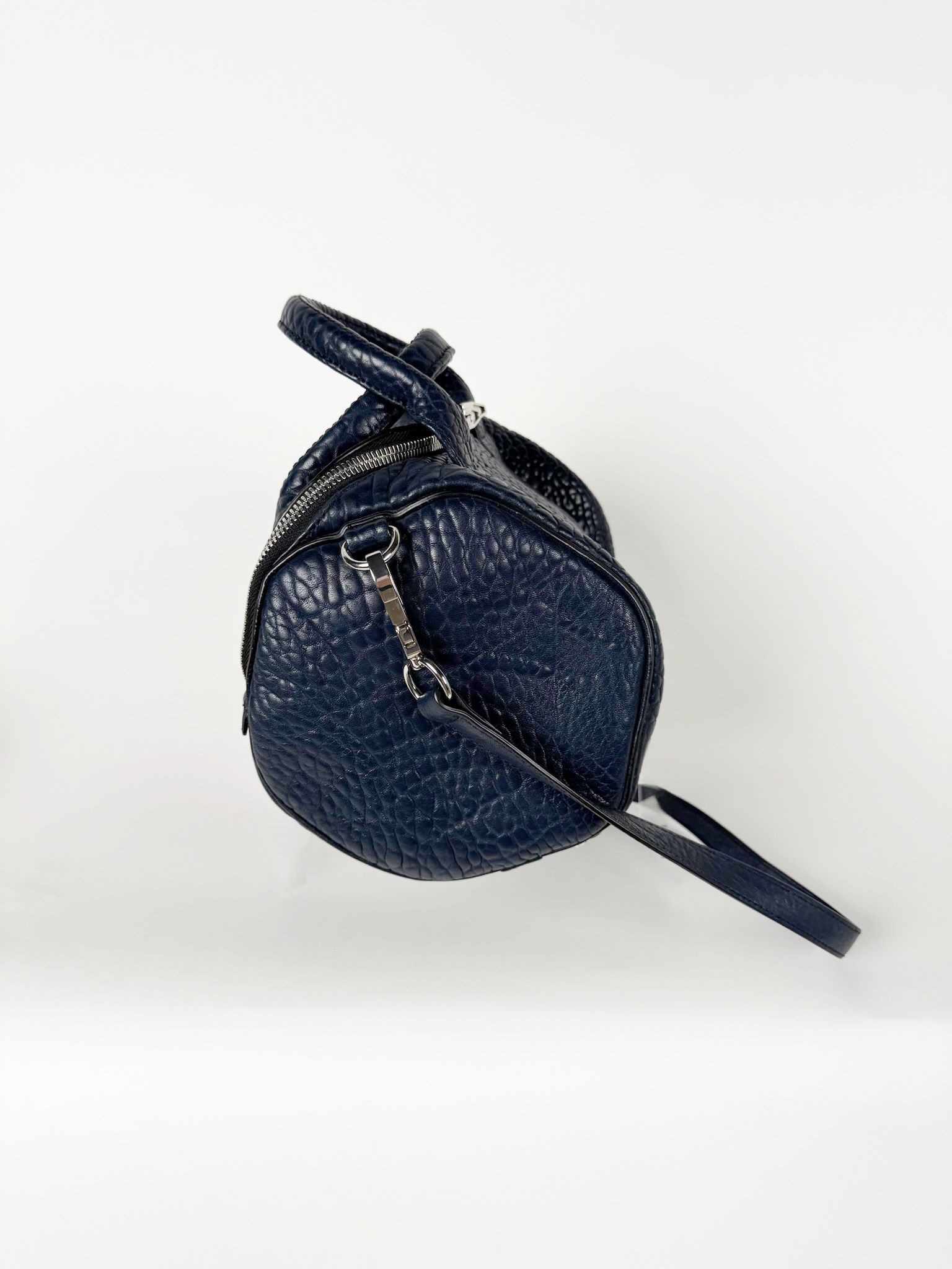 Alexander Wang Leather Rocco Studded Bag Navy