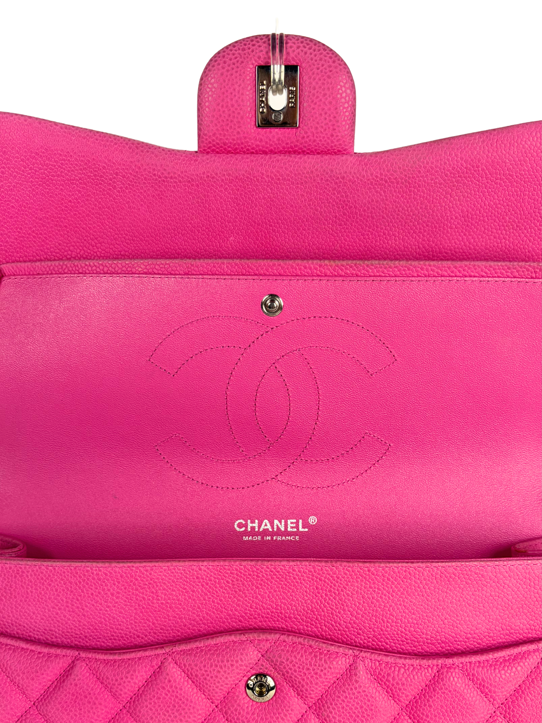 Chanel Jumbo Classic Double Flap Bag in Magenta Pink