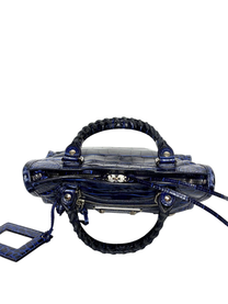 Balenciaga Mini Crocodile Embossed City Bag
