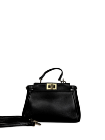 FENDI PEEKABOO NANO BLACK NAPPA LEATHER