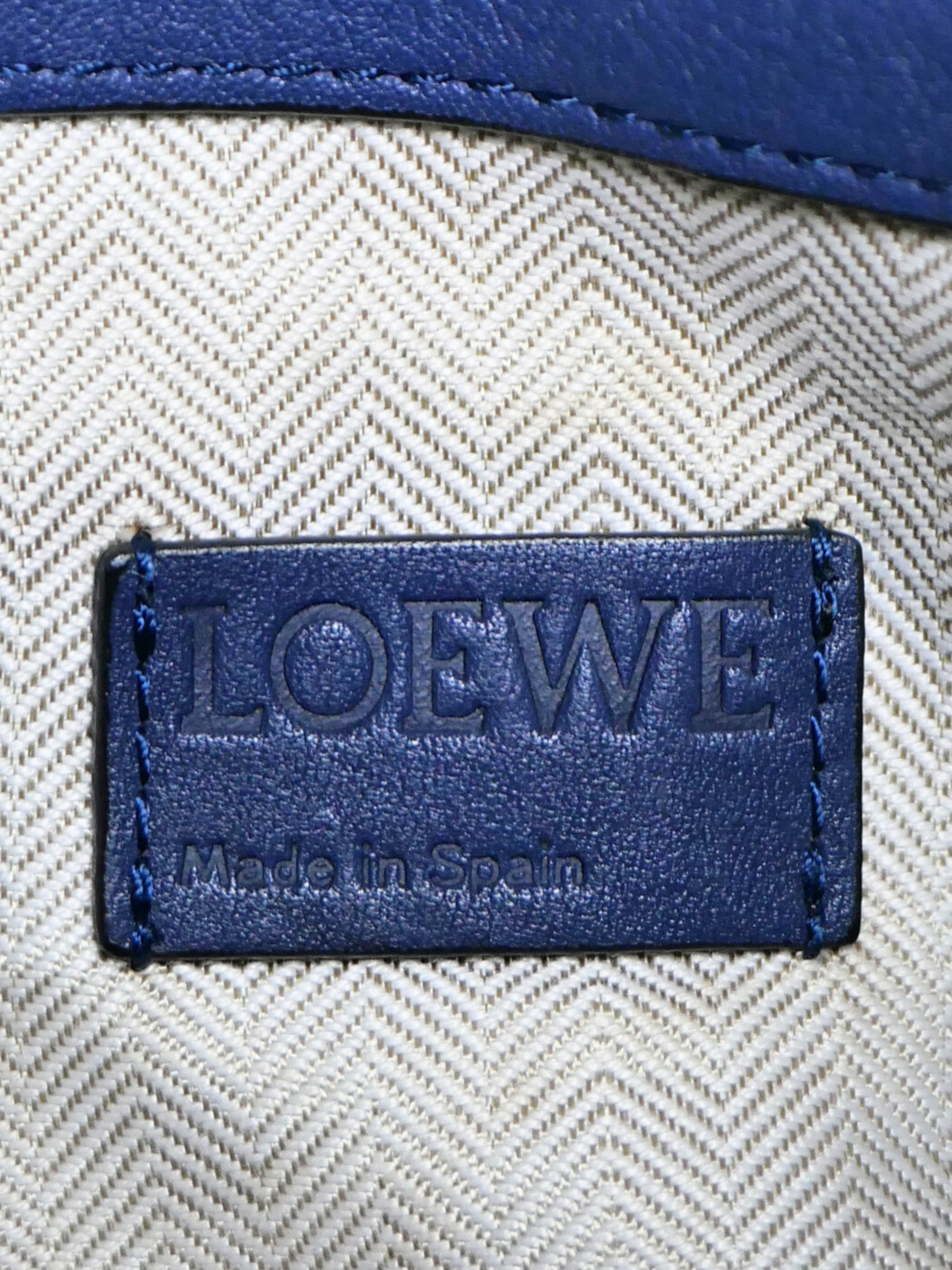 Loewe Flamenco Knot Blue Leather Shoulder Bag