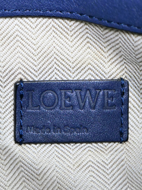 Loewe Flamenco Knot Blue Leather Shoulder Bag