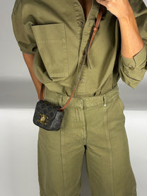 Celine Mini Triomphe Bag in Triomphe Canvas
